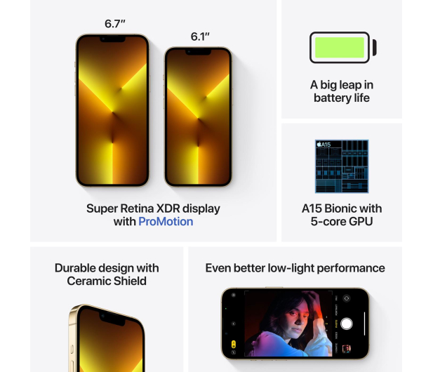Apple iPhone 13 Pro Max 256GB Gold - 681186 - zdjęcie 8